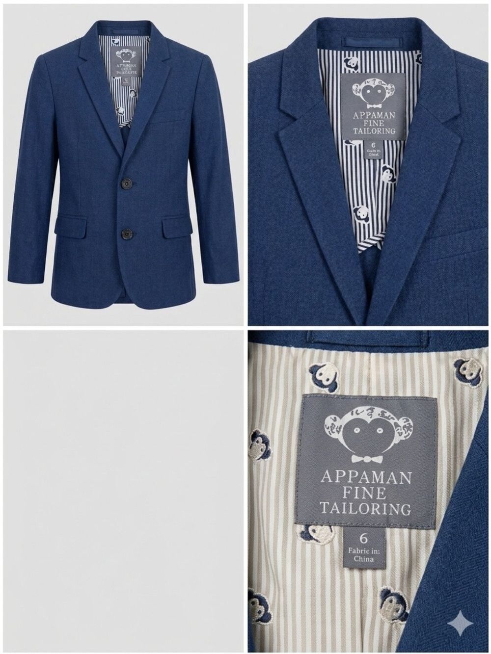 Appaman Boys Navy Blue Two-Button Blazer